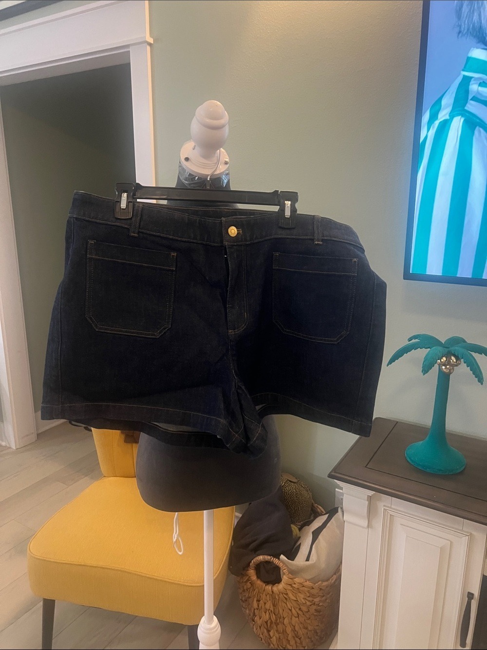 J. Crew Black Denim High-Rise Women's Shorts
